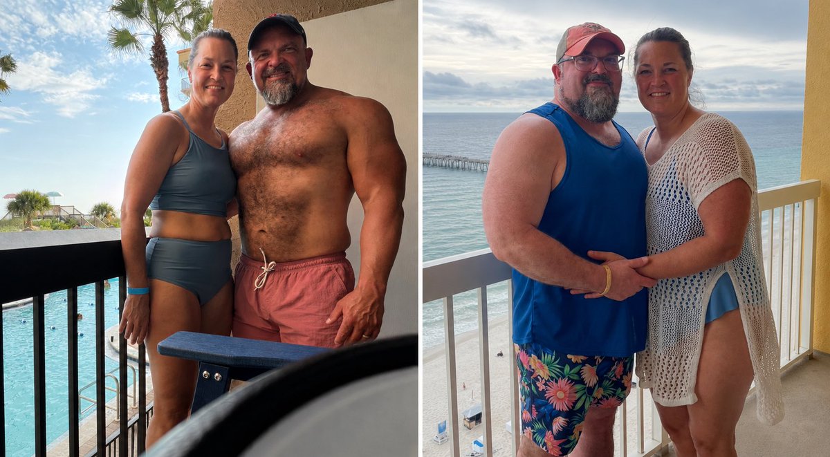 pastor_adam's tweet photo. In a year me and my bride have lost. Combined 110 pounds. It’s crazy what a year of dedication can do. Tons of heavy weight, cardio, and calorie restriction. 

You can do it! https://t.co/sVGYouCPtn
