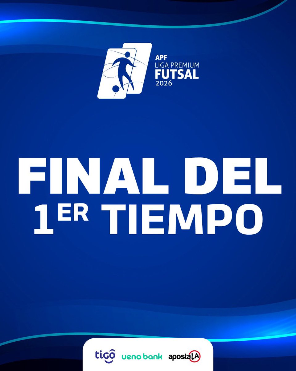 FutsalAPF's tweet photo. 🗣️ ¡Final del primer tiempo!
➡️ #CerroPorteño 0
➡️ #Afemec 0
🗓️ Regularización - Fecha 7.
#LigaPremium2026🏆
#FutsalAPF🇵🇾 https://t.co/lZg79JHfKQ