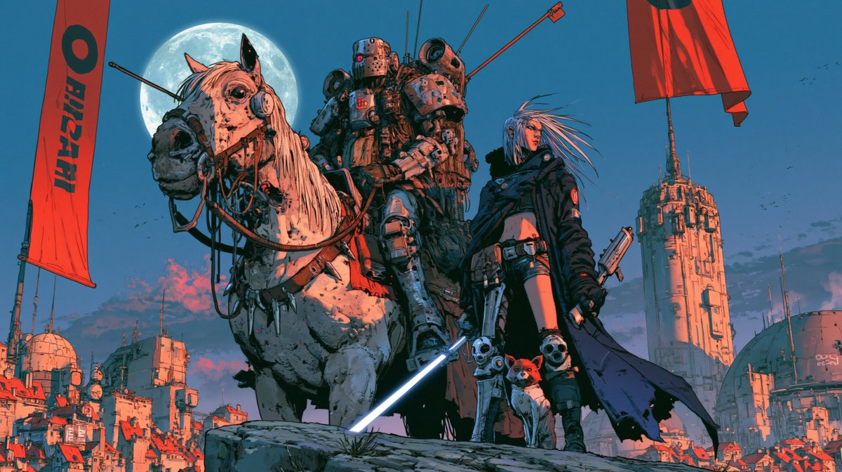 NyobiumGames's tweet photo. QT your Sci-fi or Cyberpunk scene.

I like this detailed, old-fashioned  comic book style. https://t.co/1XAOm2OGUA