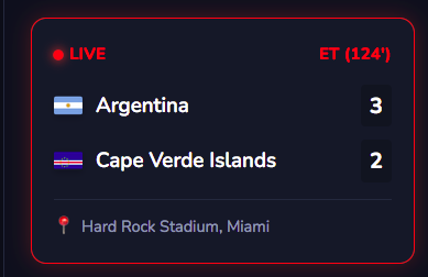 travelwith2ofus's tweet photo. ‼️Cape Verde should be proud
Argentina vs Cape Verde
2026 FIFA World Cup Live Hub
https://t.co/MUgcls0EwS
▶︎ UP NEXT: Colombia vs Ghana - 📍 Arrowhead Stadium, Kansas City (last R32 match)
#WorldCup2026 #FIFAWorldCup #WorldCup #Argentina #CapeVerde #penalties https://t.co/LieTdByDzO