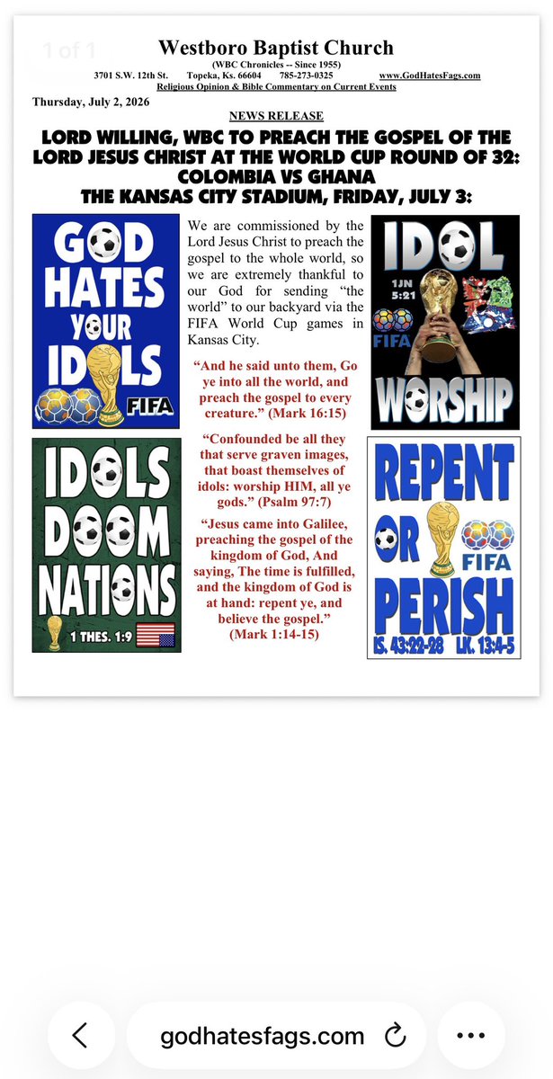 GodH8sYourIdols's tweet photo. Do these #fifa #worldcup winners really win anything?

To what end?

What do they gain by winning?

Pride, arrogance, vanity, and self-glory. 

All of which is not giving the glory to God our King, but their own bellies.

Both athletes and spectators of this global event would rather "love" themselves, than love Christ
chiefly. #Colombia #ghana