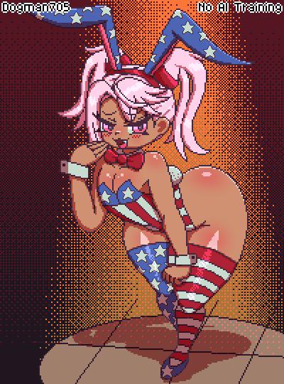 Dogman705's tweet photo. Hehe~ American bunny suit, Master~
Already hard just from looking? Patheticโฆ Stop drooling and celebrate with me~ ๐ฐ๐บ๐ธ
#PixelArt #PixelArtist #ใใใ็ตต #ChloeVonEinzbern #PlayboyBunny #Mesugaki #4thOfJuly https://t.co/WjNao4n5Lg