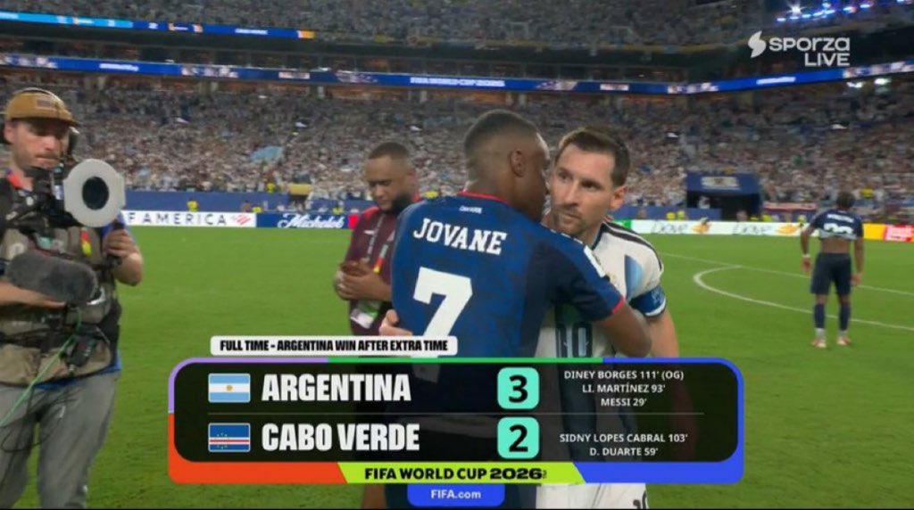 marcelinho4fun's tweet photo. #FIFAWorldCup26  #ARGCPV🇦🇷🇨🇻
Que jogo, senhores ! https://t.co/po2PFWiX1y