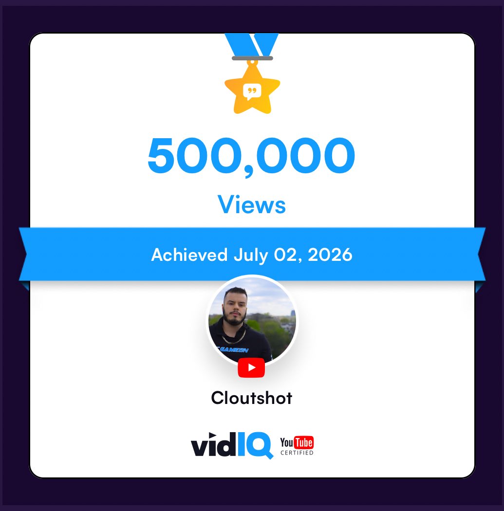 Cloutshot's tweet photo. Thank you for HALF A MILLION VIEWS💪🏼
- If you guys haven’t go sub to the channel over on YouTube! Almost to 1,000 Subscribers!!!
➡️ https://t.co/XdPLBJpxwo https://t.co/k54IYcUkT6