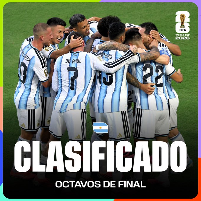 romanomad82's tweet photo. #Mundial2026 #FWC26 #FinalStage 1/16 Final. #Game87 #ARGvsCPV 1-1. 3-2 (Prórroga). Messi, Lisandro y Romero #ARG / Duarte y Lopes Cabral #CPV Victoria de #ARG en la prórroga contra las cuerdas. Alivio porque sintieron que pudieron perder. Histórico #CPV MVP: Lisandro #ARG https://t.co/i2NNwkl7CH