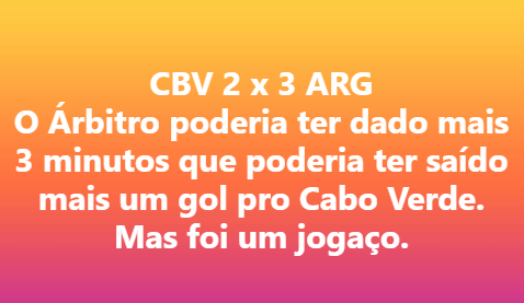 CachorrinhoFDPz's tweet photo. Argentina x Cabo Verde
#ARGxCBV https://t.co/xNsNOc4OFL