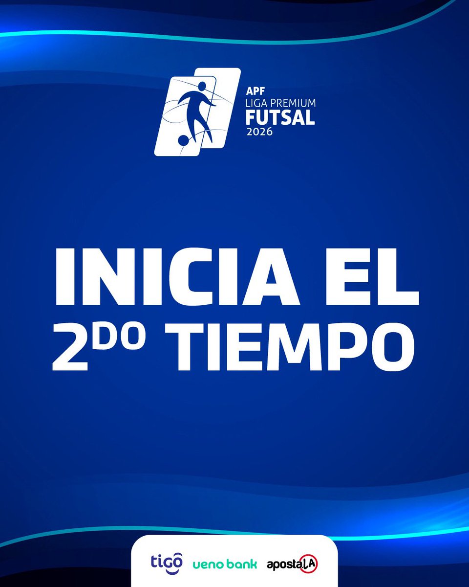 FutsalAPF's tweet photo. 🗣️ ¡Se juega el segundo tiempo!
➡️ #CerroPorteño 0
➡️ #Afemec 0
🗓️ Regularización - Fecha 7.
#LigaPremium2026🏆
#FutsalAPF🇵🇾 https://t.co/bpGXMV09g7