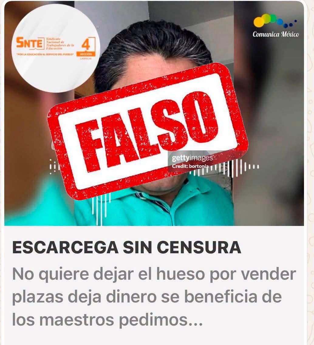 ReynaCaldern06's tweet photo. #CAMPECHE | SNTE ACUSA DIFUSIÓN DE AUDIOS MANIPULADOS
El #SNTE Sección 4 aseguró que audios difundidos en redes son falsos y manipulados. El dirigente #SergioFloresGutiérrez anunció nuevas denuncias ante la #FGE y presentó dictámenes periciales que respaldan su versión. https://t.co/8eZEZRdEhP