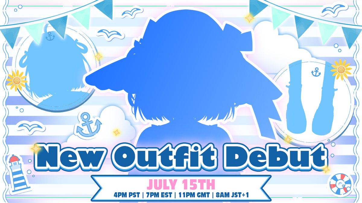 MintFantome's tweet photo. 👻NEW OUTFIT DEBUT👻

Let's beat the summer heat with a cool(cute) brand new outfit!!!🌻🏖️🌊☀️
Use #UrameshiyaSummer if you'd like to do a prediction!

See you July 15th!!
4pm PST | 7pm EST | 11pm GMT | 8am JST+1
HAGS!☆へ(˶˃ ᵕ ˂˶へ) https://t.co/xeQZNCblT2