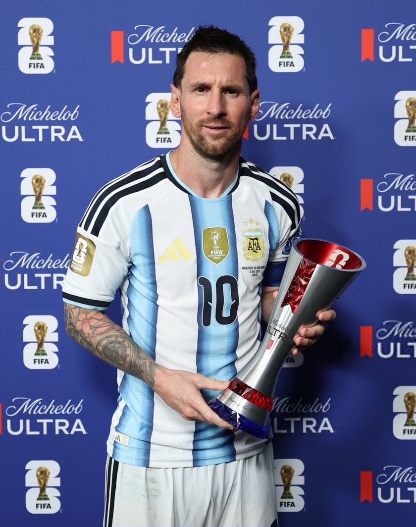 PortalMessi's tweet photo. Pela 14ª vez em Copa do Mundo. https://t.co/DPJf4XsRAP