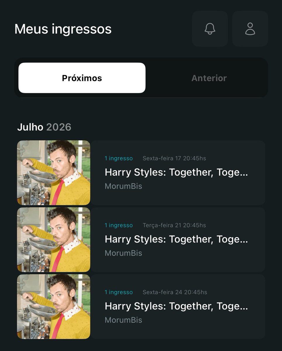 theopalite's tweet photo. @hstbrasil Vendo ingresso Harry Styles meia entrada 

Dia: 17/07
Setor: arquibancada
Valor: R$265,00

Vendo ingresso Harry Styles 
Dia: 21/07
Setor: cadeira superior
Valor: R$400 

Vendo ingressos Harry Styles 
Dia: 24/07
Setor: pista
Valor: R$350 https://t.co/38sBUo2Mu1