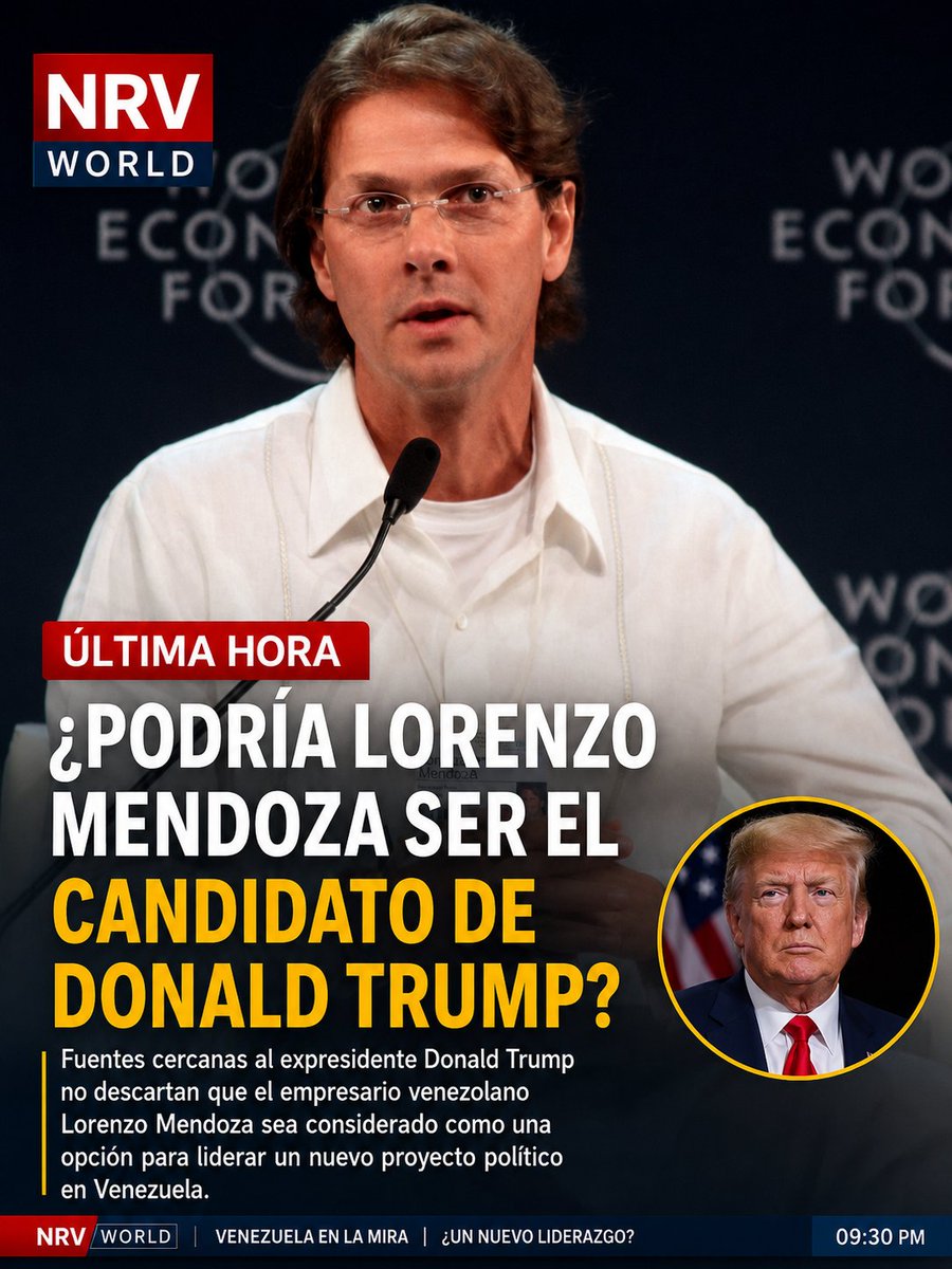 noticierorv's tweet photo. Muchas posibilidades que Lorenzo Mendoza asuma el liderazgo de la centro derecha en un eventual proceso electoral en Venezuela. El movimiento libertario abraza su candidatura.

#venezuela https://t.co/XMmB18jKs9