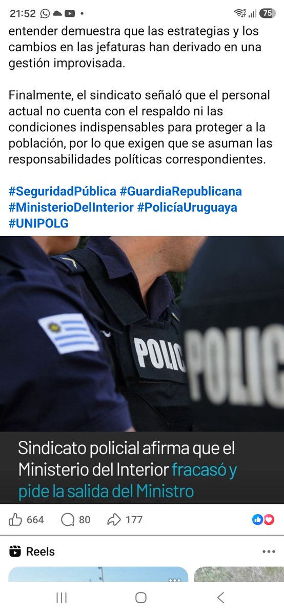 jdca1970's tweet photo. Una vergüenza el frente amplio mataron a 3 policías y fuimos nosotros los que tenemos armas legales una vergüenza el frente amplio https://t.co/YerZbyX4un