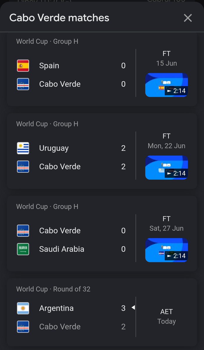 Easternguy143's tweet photo. #FifaWorldCup #ARGxCBV #Messi #CaboVerde 

Thus ends the heroic sojourn of Cabo Verde. Real dark horse of this 2026 Fifa World Cup. https://t.co/RZtnffUqDS