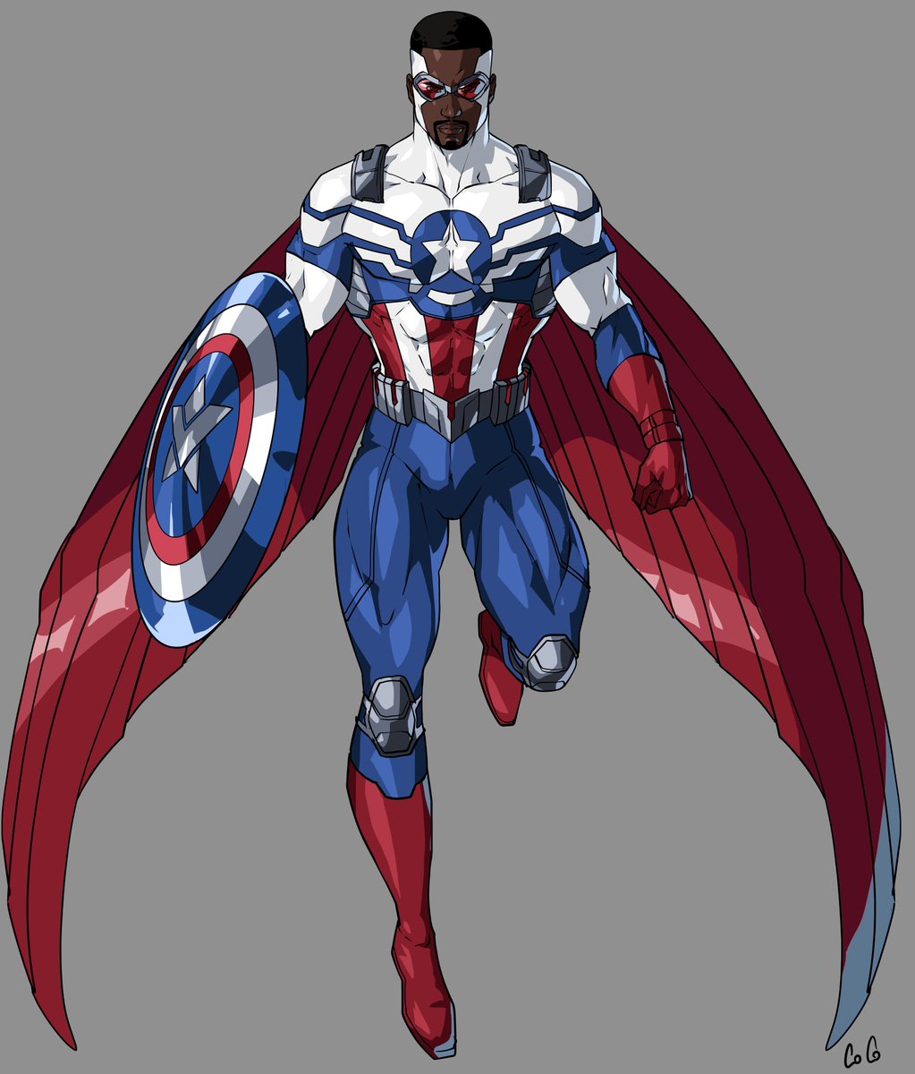 StellarAvenger's tweet photo. Captain America Sam Wilson doodle https://t.co/xQoRyM9IjS
