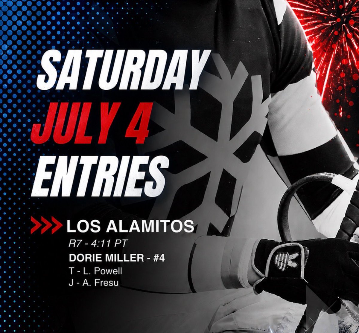 Flurry_Racing's tweet photo. 🇺🇸 Saturday, July 4 Entries 🇺🇸

LOS ALAMITOS
🐴 Dorie Miller - R7 / 4:11 PT https://t.co/RZBHG6qOJk