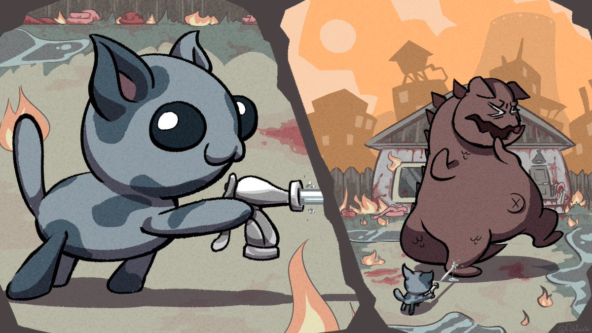 OctoPieo3o's tweet photo. Who would win: The Demonical Kaiju or An Old Hose? #mewgenicsart https://t.co/n1H6Lhr0Vq