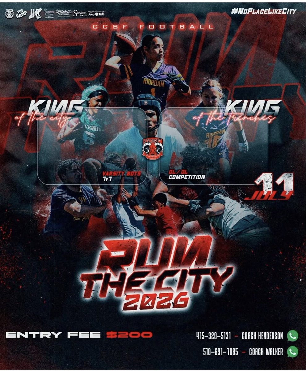 DBCoachWalk's tweet photo. Run The City ‘26. Next Saturday come and find out if you 🫵🏾 can…..Run The City 
Varsity Only: 
$200 entry fee - 7on7 
$300 entry fee - Trenches 
Inbox or contacts on flyer! https://t.co/5JgewdyeUJ