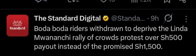 DullSdo's tweet photo. @Adele_lide Hawa ale waliridhika na 500 
No wonder Linda ground rallies were stopped by Ruto coz walikuwa pesa ya mobilization ilikuwa inagula kugula... https://t.co/LYu5eT7Nv3