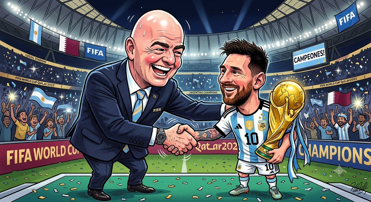 psicovelho's tweet photo. Infantino achou que não precisava dar recomendação de pênalti pq seu menino ia passear em campo hj, foi no sufoco https://t.co/BZ2OkwQUOl