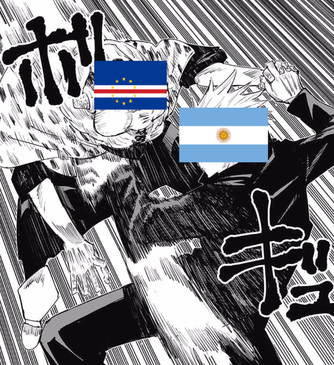 leonard99360416's tweet photo. Como todos se esperaban el Cabo verde vs Argentina//Como termino siendo https://t.co/HTRoMpOXL8