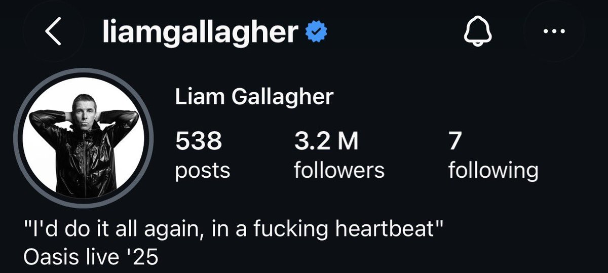 noelsbird's tweet photo. their instagram followers still total to the amount of followers oasis instagram handle has x https://t.co/ksASHM2Zqd