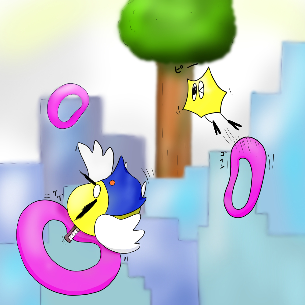 atomosk22's tweet photo. ハガッシュと一緒にとびはねる！！
たのしそう＾＾
＃ピピン　＃イ���スト　＃絵　＃キャラクター　＃新キャラ　＃自由　＃デザイン　#絵柄が好みって人にフォローされたいㅤㅤ https://t.co/U4k1fK8PXW