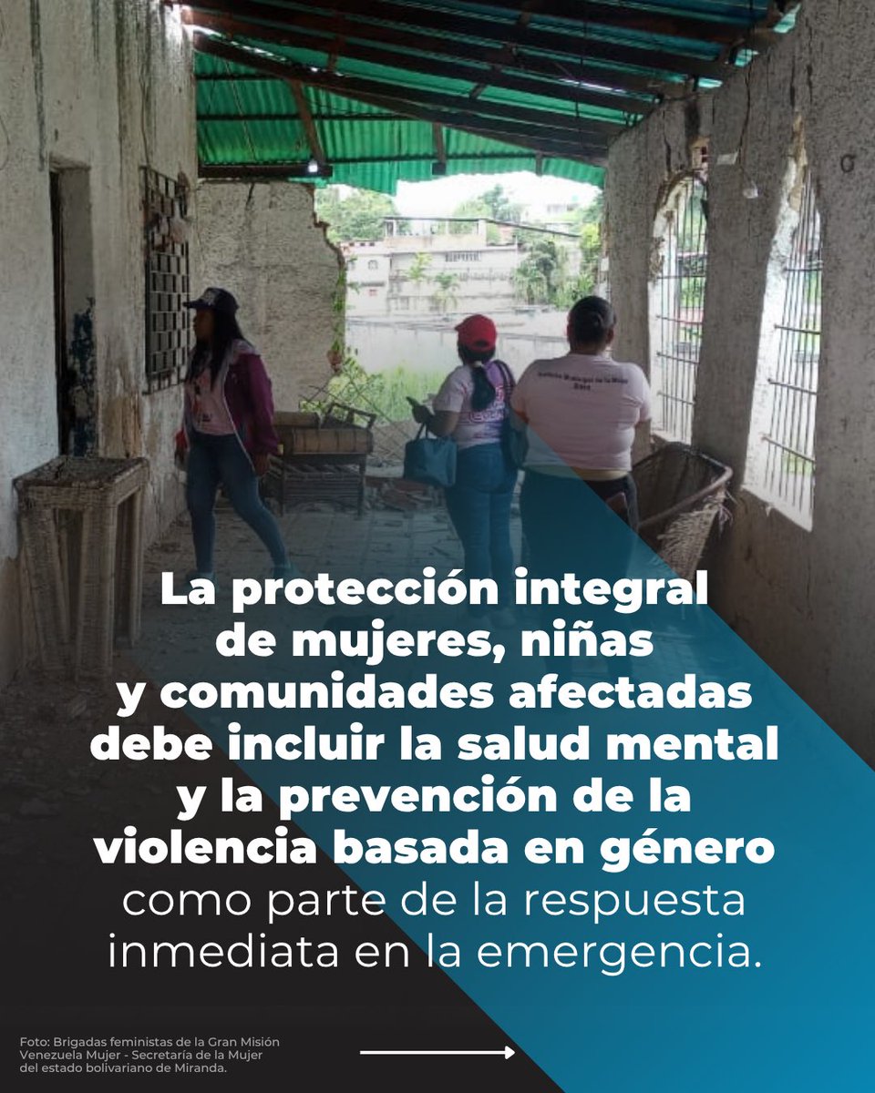 ONUMujeres's tweet photo. La protección integral de mujeres, niñas y comunidades afectadas debe incluir la salud mental y la prevención de la violencia basada en género como parte de la respuesta inmediata en la emergencia. #HablemosDeCuidados https://t.co/XgCXhn8HC7