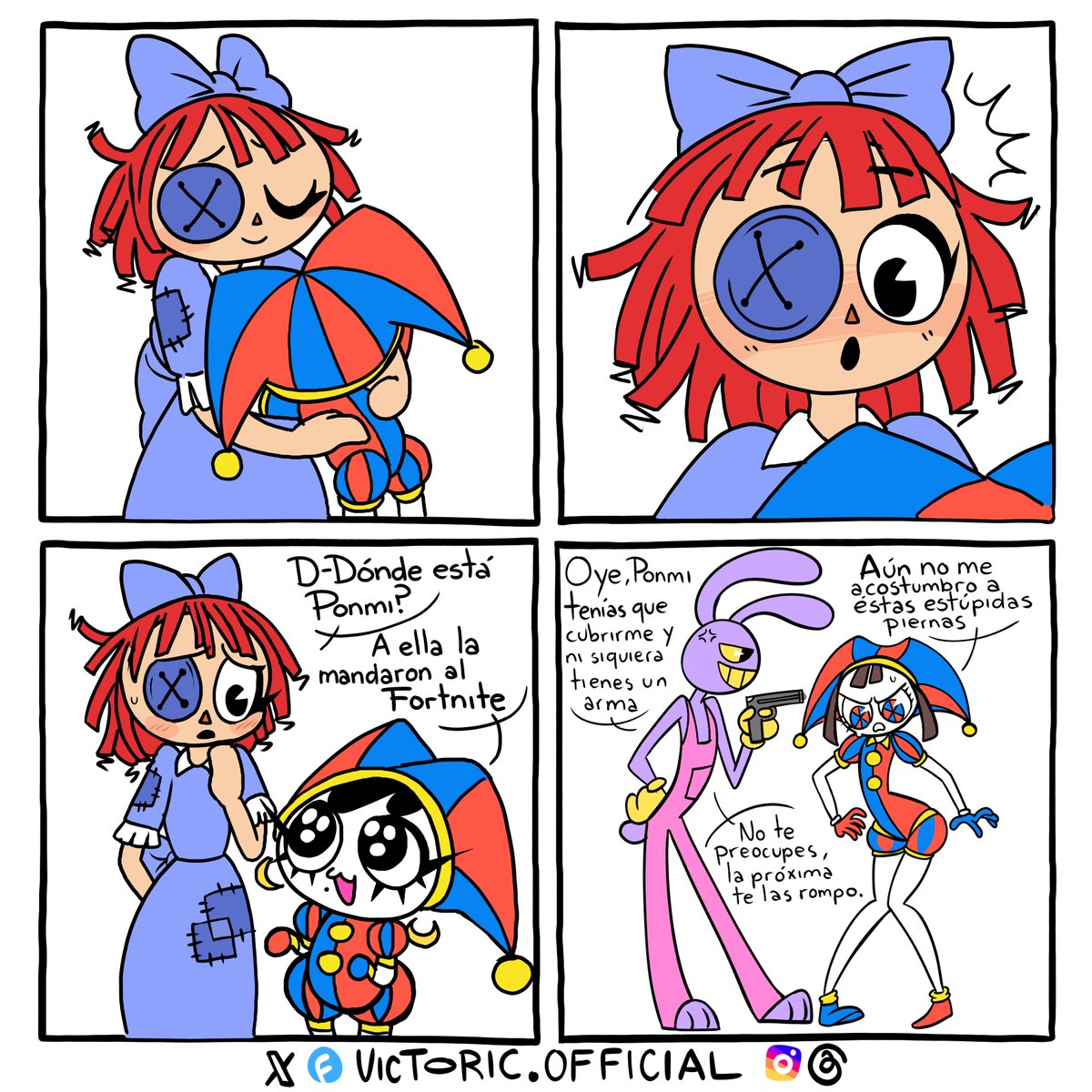 VictoricOficial's tweet photo. #comic #comics #victoric #tadc #ragatha #funny #lol #hilarious #wtf #jax #ponmi #fortnite #humor #viñeta #joke #cute https://t.co/cnzgMSQtGQ