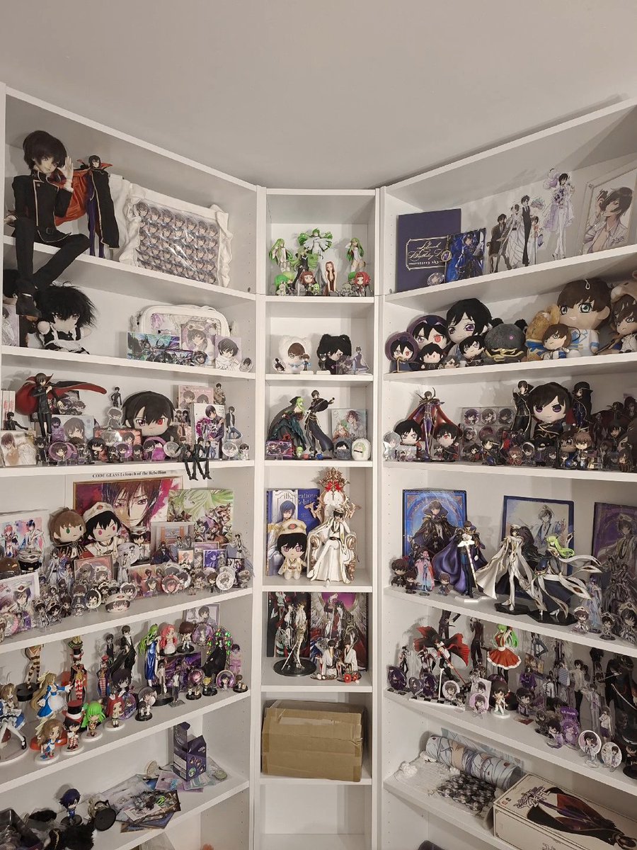 Holy_Requiem's tweet photo. sometimes I wonder if my parents think that I gave up on dating completely and decided to just spend the rest of my life with lelouch based on my room lol https://t.co/Yr1CIGfZSM