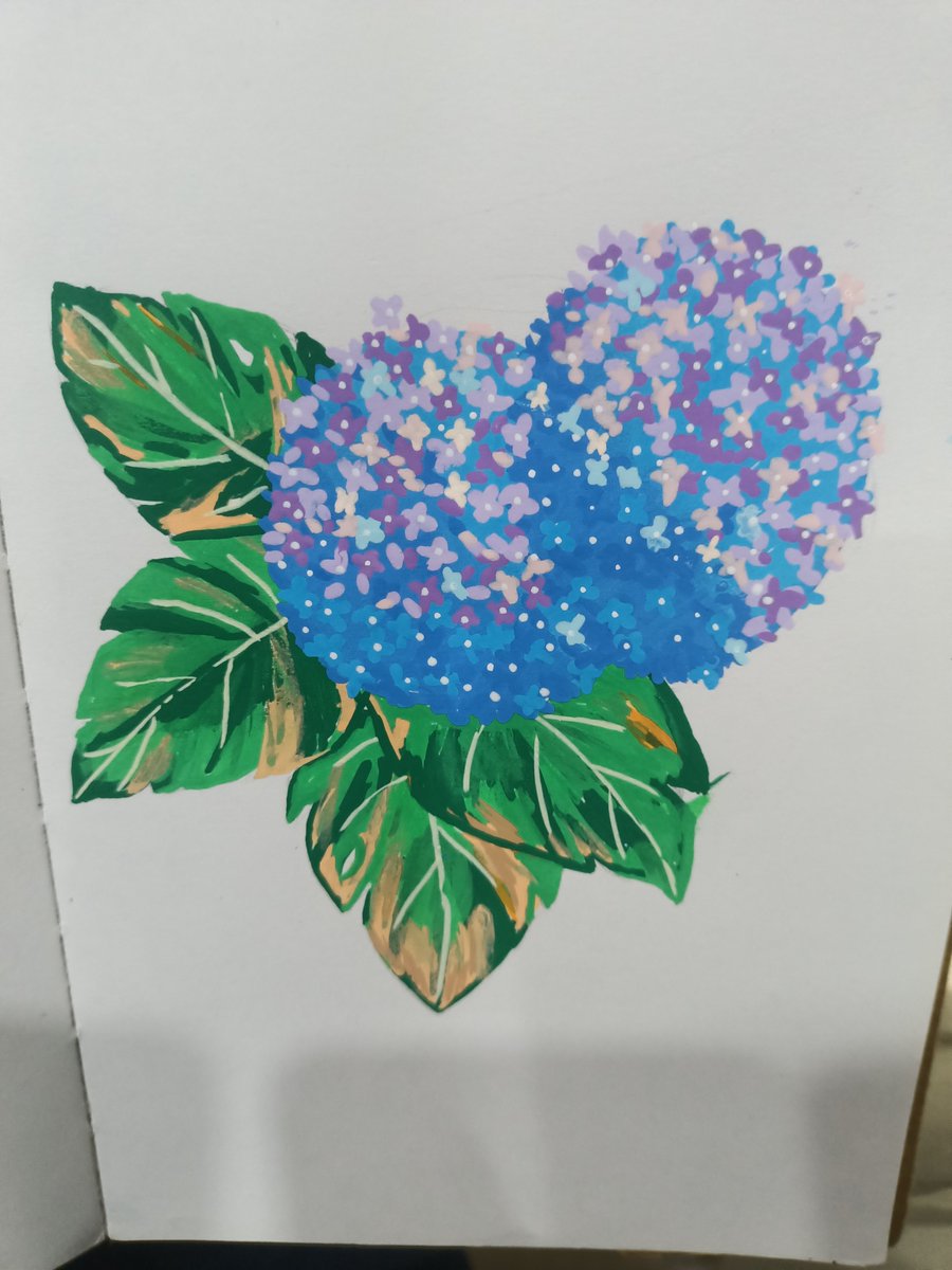 266_Nur's tweet photo. 🥹🥹 seteghes pulok kitonyo.. sebab belum mahir guna acrylic marker. Warna pulak tak banyak pilihan 😂 tak jjadi hydrangea kito.. takpa, practice makes excellent kan? Kita cuba lagi. https://t.co/YutotfXzmi