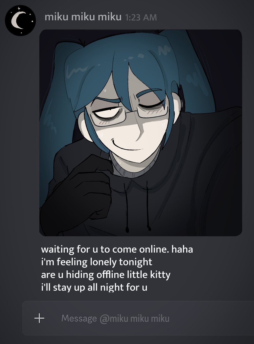 bunnyyycat's tweet photo. e-dating miku on discord https://t.co/6VVKLXXzSQ