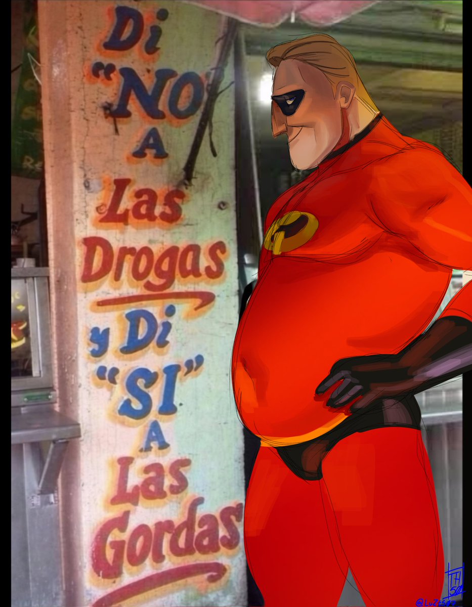 LuZt507's tweet photo. Di "No a las drogas" y Di "SÍ a las gordas" 👅👅 #theincredibles #mrincredible #curimomo #fanartㅤㅤㅤㅤ ya mucho sin publicar hehehe https://t.co/fHe9X4JMzn