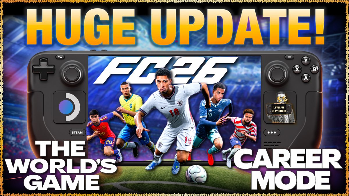 Solid_Esh's tweet photo. EA FC 26 The World���s Game Is HERE on Steam Deck | Career Mode FIX | OFFLINE Mode Guide | SteamOS

✅https://t.co/q4Bloepxsy

#fc26 #fifagame #eafc #steamdeck https://t.co/crPpTqQX6H