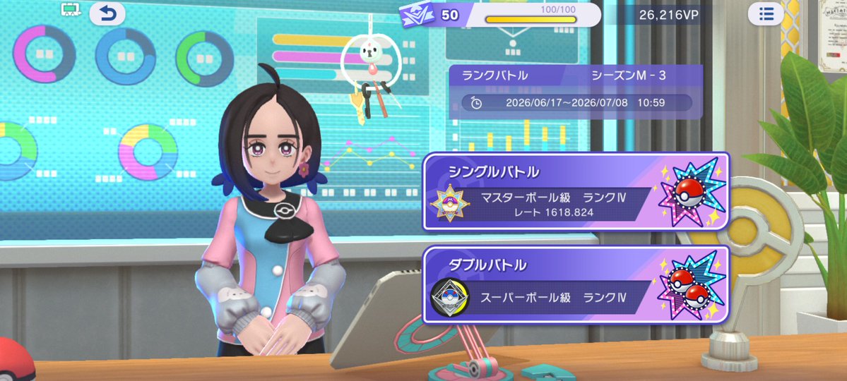 meena_37's tweet photo. ポケモンチャンピオンズで久々にポケモンバトル復帰して、マスターまでは行ったものの、パーティいじいじしてたら連敗してランキング圏外へ😱
#ポケモン https://t.co/63iUoooEYj