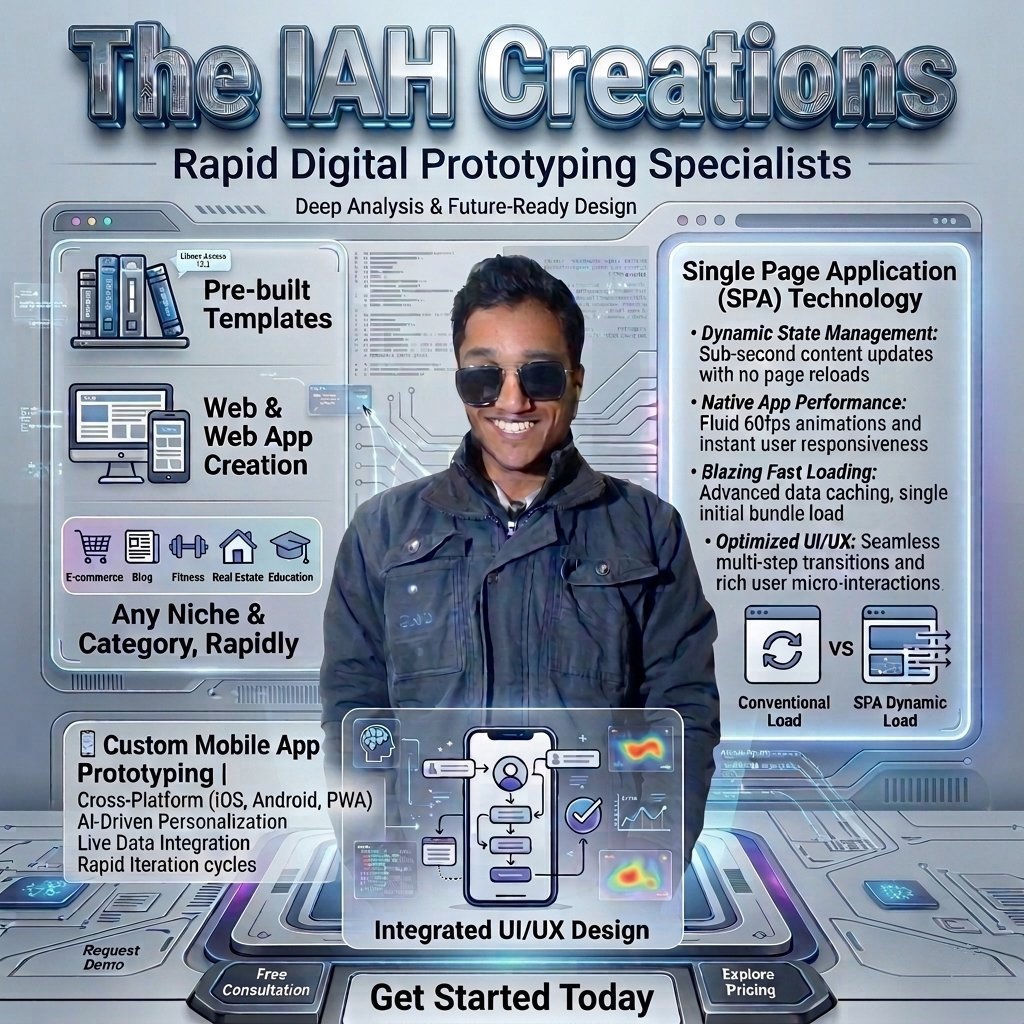 iahuniverse's tweet photo. Turn your vision into reality, faster than ever!

We're the rapid digital prototyping specialists at The IAH Creations, bringing you groundbreaking Single Page Application (SPA) technology for lightning-fast, seamless user experiences. 

Get Started Today ! https://t.co/caydJ8U5QE