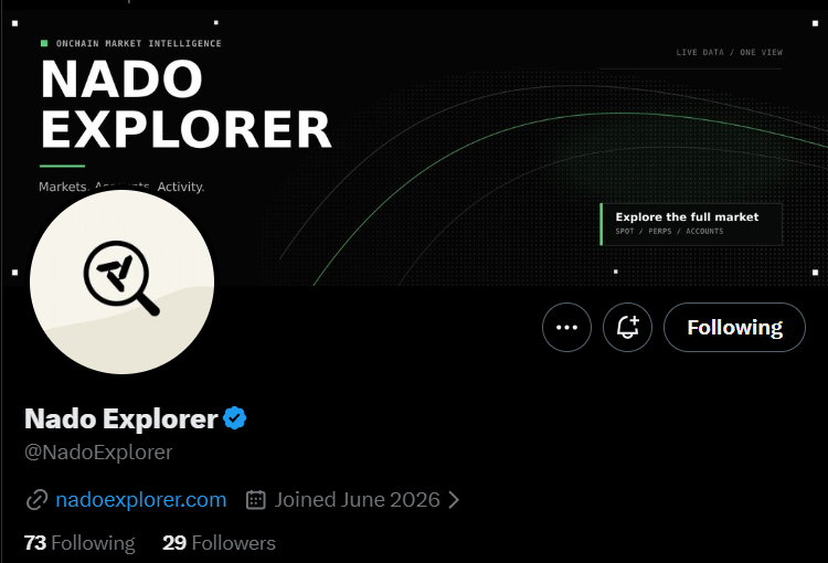 jau2815's tweet photo. I don't think @NadoExplorer  is getting the spotlight it deserves in the @nadoHQ  ecosystem

check https://t.co/mbemqvukYe