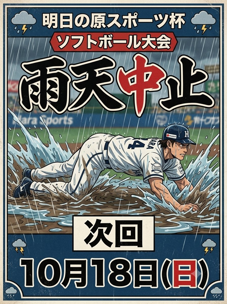 jil1210's tweet photo. 明日の原スポーツ杯
ソフトボール大会
雨天中止

#ソフトボール
#城島町
#大川市 https://t.co/rQpPVy4xb7