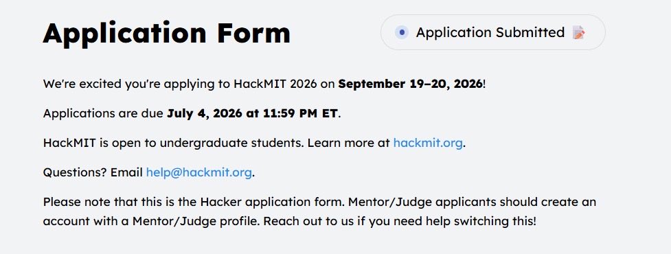 naghuladhithya_'s tweet photo. Just applied to @HackMIT 2026 (September 19–20, 2026) 

The fun part of these things is being around people who hear “wait… what if we built this?” and immediately open a laptop. https://t.co/st6fjFzo0a