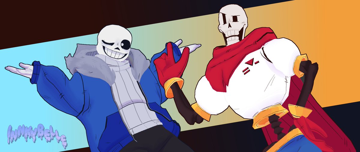 innkybelle's tweet photo. Sans and Papyrus are ready to head to unity yayyy https://t.co/JzVcyM5A1I