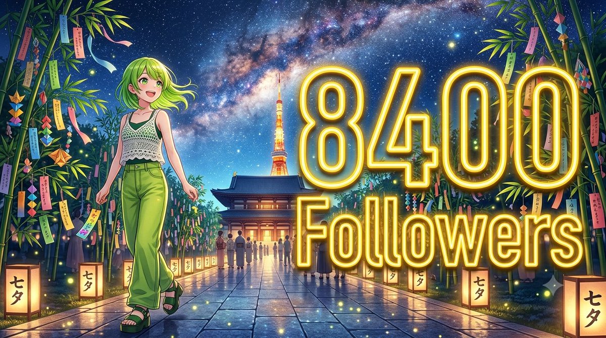 ㊗️8400follower( ´ω` )/🎉🎂🎉 𝓒𝓸𝓷𝓰𝓻𝓪𝓽𝓾𝓵𝓪𝓽𝓲𝓸𝓷𝓼