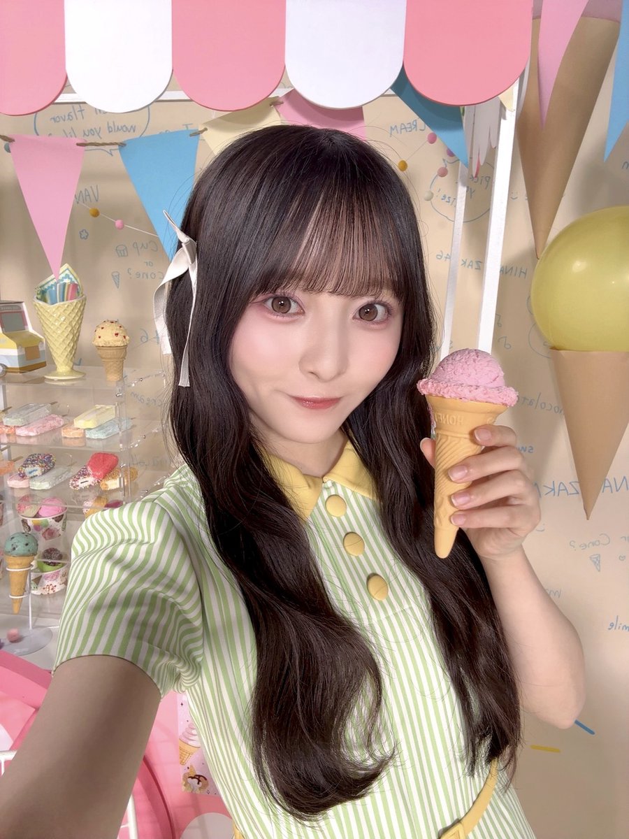 hinatazaka46's tweet photo. 【ブログ更新☀️ 片山紗希】 アイスクリーム屋さんへようこそ🍨 https://t.co/IFTTSdr8pm #日向坂46 #片山紗希 https://t.co/cLF9Wx7dNy