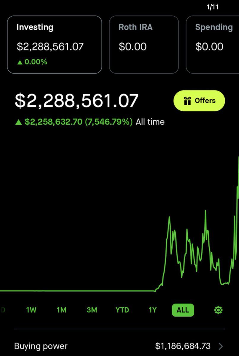 SVBriskmanager's tweet photo. Started with 30k a couple years ago turned on margin and made it to 1.4M. fell to 150k 5-6 times and now we're here. No longer in margin. All options trades. Unreal run by reddit user u/zin1422: https://t.co/tC2sPbSy4f