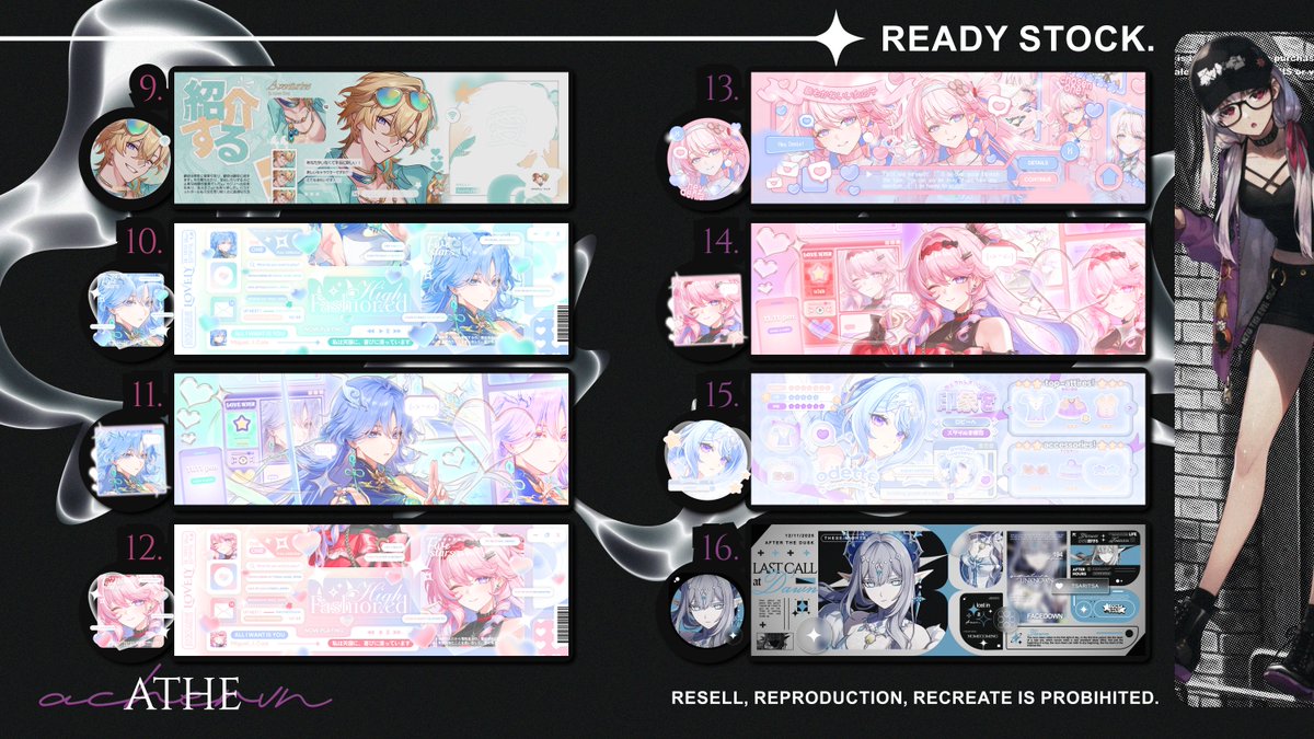 achervn's tweet photo. HAY athe ada 32 ready stock layout drip marketing hsr, genshin dan wuwa yg bisa ditake jam 14.00~ price ada di alt yapsss ><

[all interactions are appreciated<3 #bealanja #2Disell] https://t.co/km7ehDy3HW