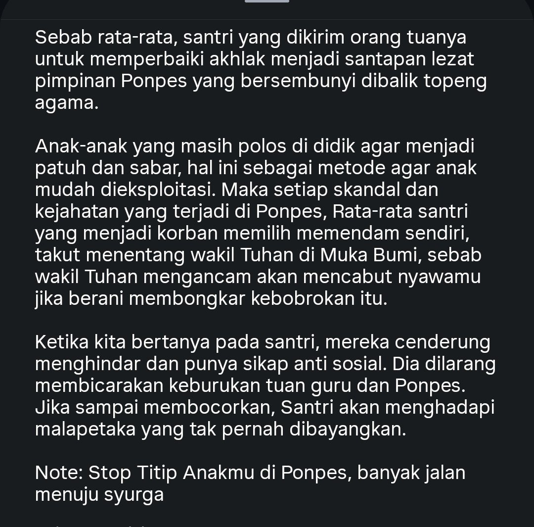 sanderkilap's tweet photo. Update inspiratif: 
Santri yang dibakar hidup² di Praya Lombok NTB sekarang lagi enjoy cacat permanen + trauma.

Pendidikan? Udah. 
Masa depan? Hangus. 

Tapi yg penting toleransinya tetap dijaga ya, jangan sampai yang bakar kena apa².
Itu namanya keadilan ala kita. Salut. https://t.co/Ct8smsZcSu