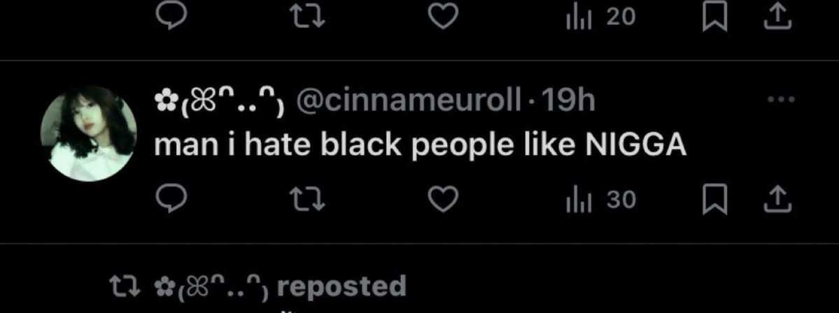 nayeluv7's tweet photo. So nvm weird ass racist https://t.co/rjVrlB7XGK
