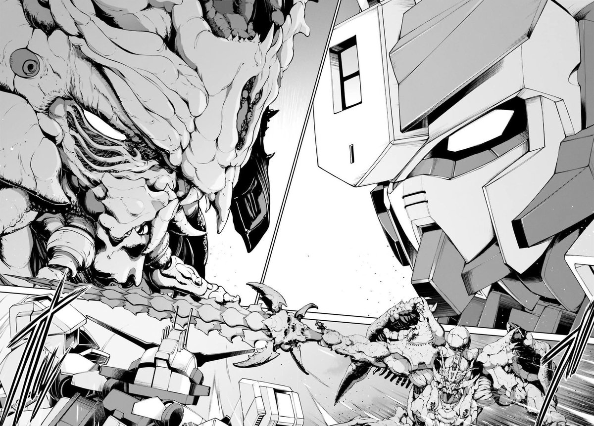 TheRedRock3's tweet photo. Is Bandai ballsy enough to actually make a model kit of the alien gundam from Eight? https://t.co/hfA3p9G2y4
