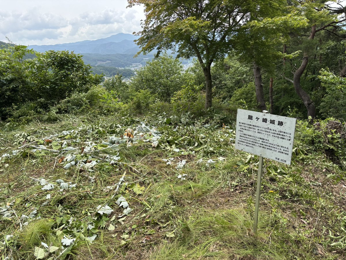 galm2fox2's tweet photo. 今日はぶらりと上伊那郡辰野町（アニメ上伊那ぼたんが終わり淋しい‥）。

ここは何処？私はだれ？この城の名は？

城跡は草刈りがしてあり感謝感謝(^^) https://t.co/eDSNQTc4Bl