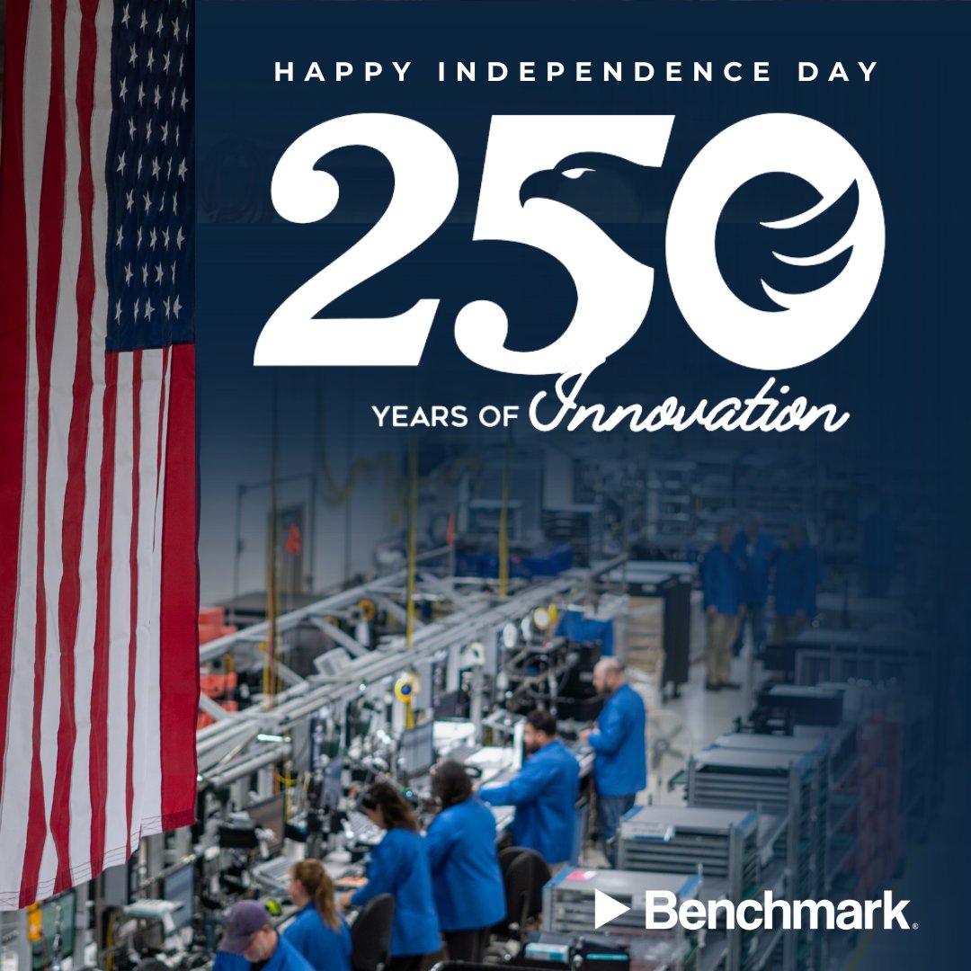 BenchElec's tweet photo. This Independence Day, we join the nation in recognizing the 250th Anniversary of the United States. At Benchmark, we are proud to contribute to that progress through the technologies and solutions that enable critical systems across global markets.
#America250 #IndependenceDay https://t.co/3I6L1BAyrt