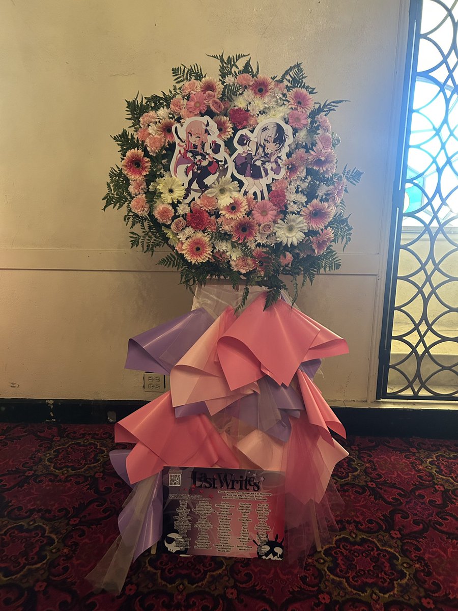 jprsnsr's tweet photo. Here’s The Last Writes Flower Stand!!!!
On the 2nd Fl at the venue!
Big Ups to
@mizu_like_water for co-organizing this with me!
@fushide_  for the amazing art &amp; donation board design
@creepypaza who’s the Mori cosplayer in the pic below!

&amp; All The Dead Beats &amp; Novelites ❤️💜❤️💜 https://t.co/Uu9DLF0Dqh